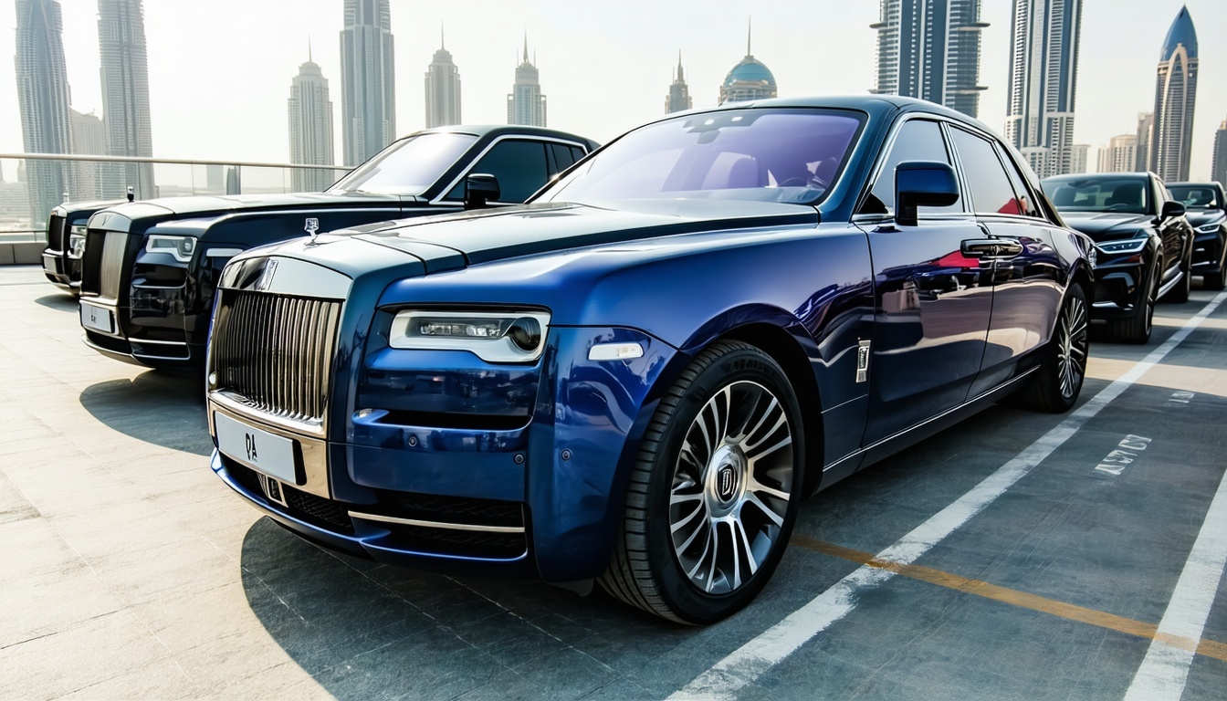 Luxury vehicles for road travel in Dubai